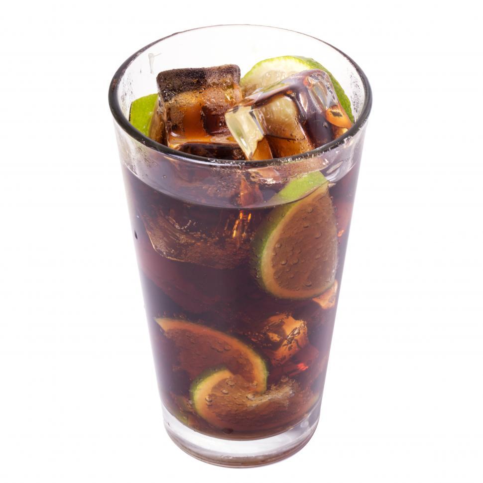 Free Image of Dark lime-infused beverage on the table 