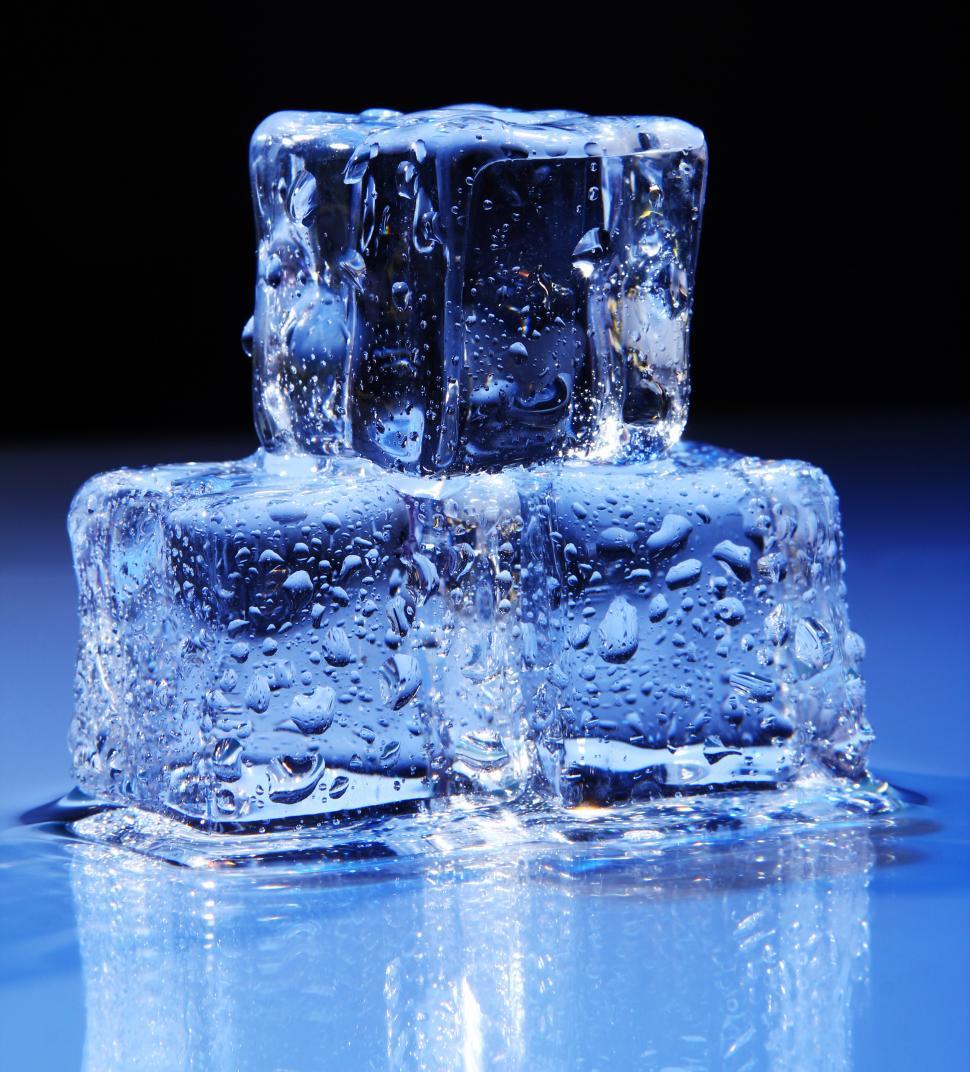 Free Image of Three ice cubes stacked 