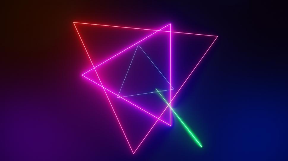 Free Image of Retro glowing neon background  