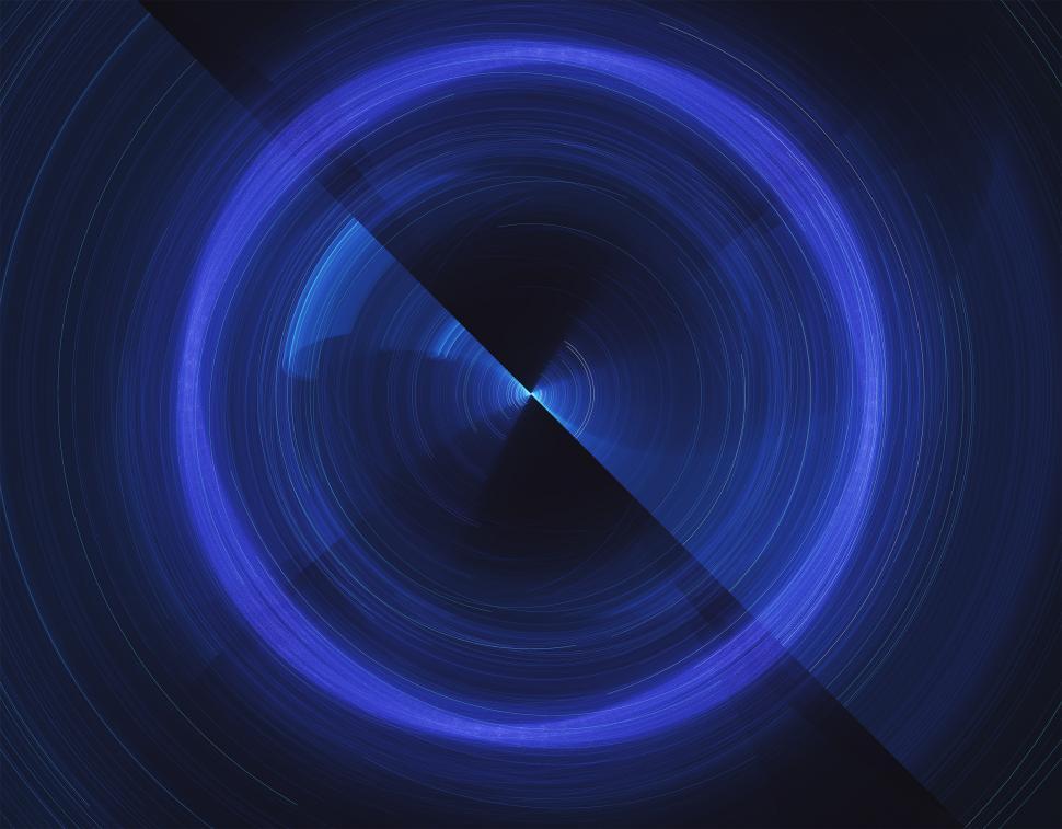 Free Image of Abstract background - circular blue streaks 