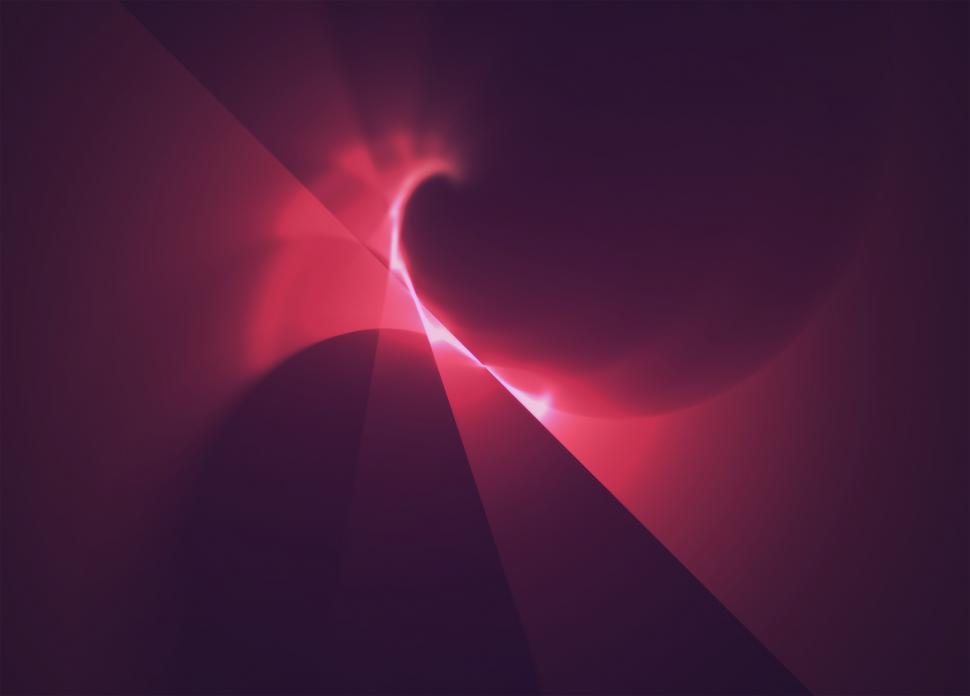 Free Image of Abstract background - red arc 
