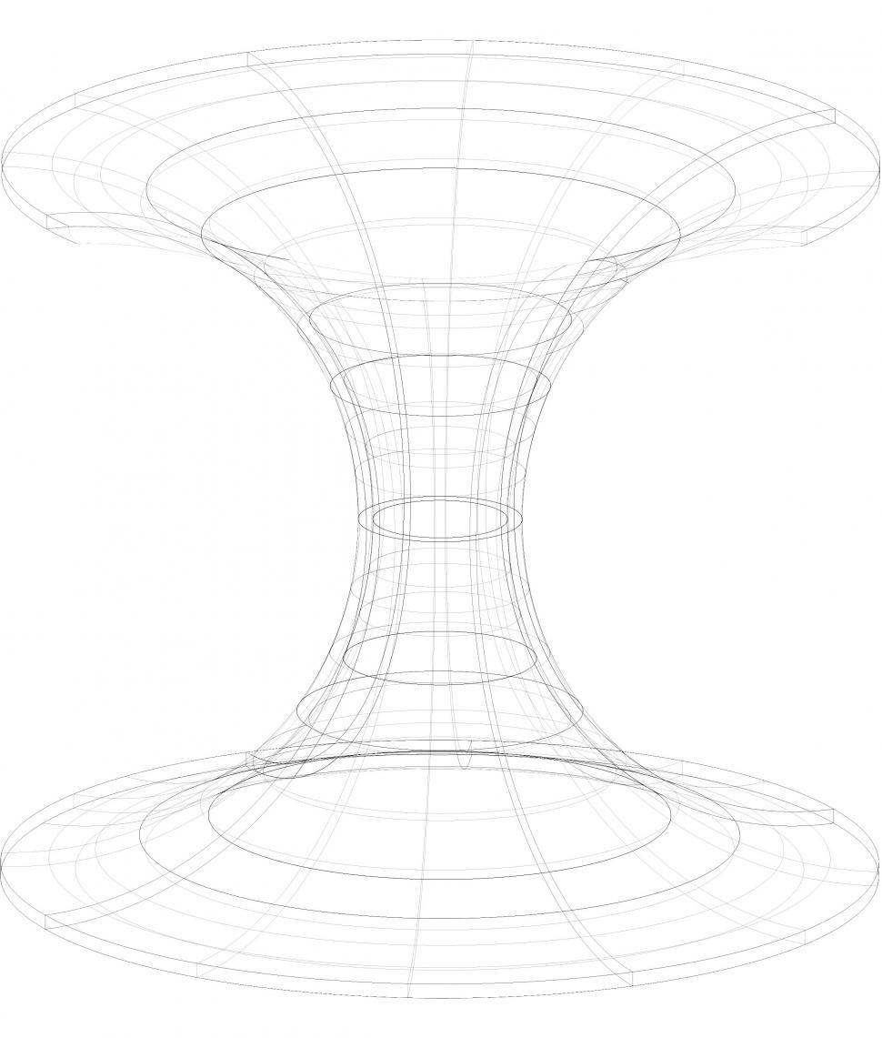 Free Image of 3d wireframe double cone illustration  