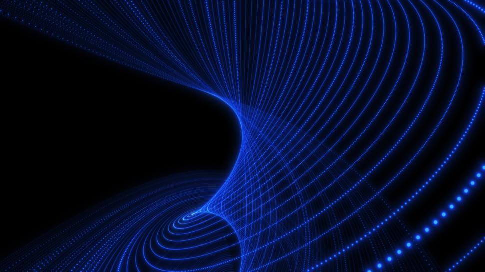Free Image of Abstract background - Spiral of blue lights 