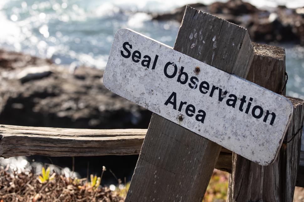 Free Image of Sign for Seal Observation Area 