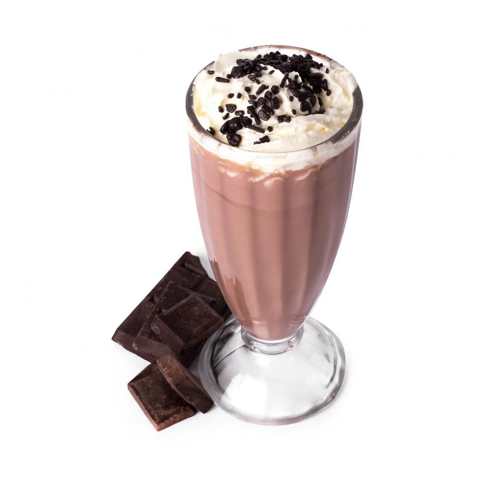 Free Image of Delicious chocolate milkshake 