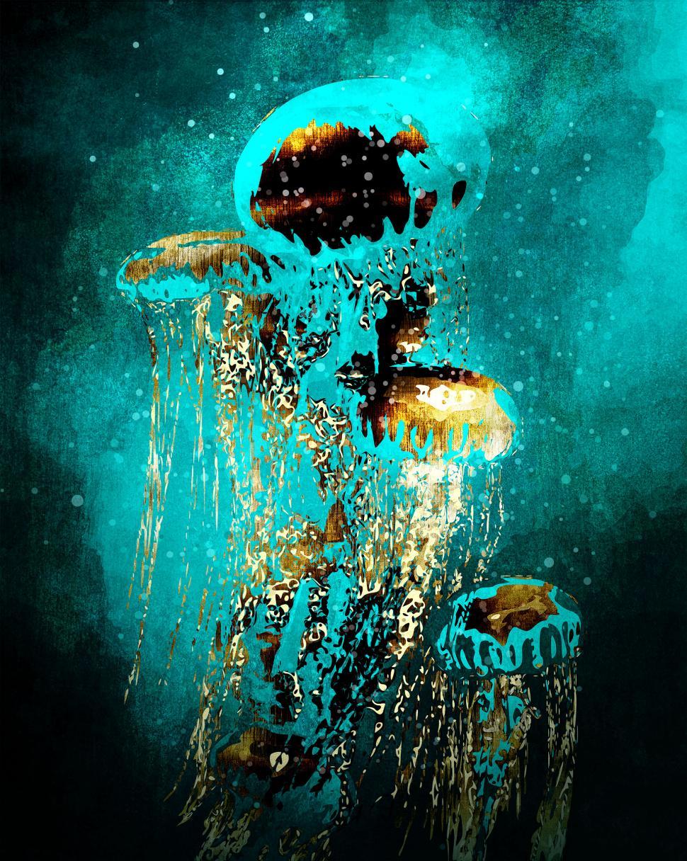 Free Image of Metal Jellyfish II 