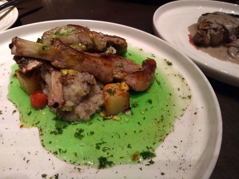 Free Image of Lamb chop with mint sauce  