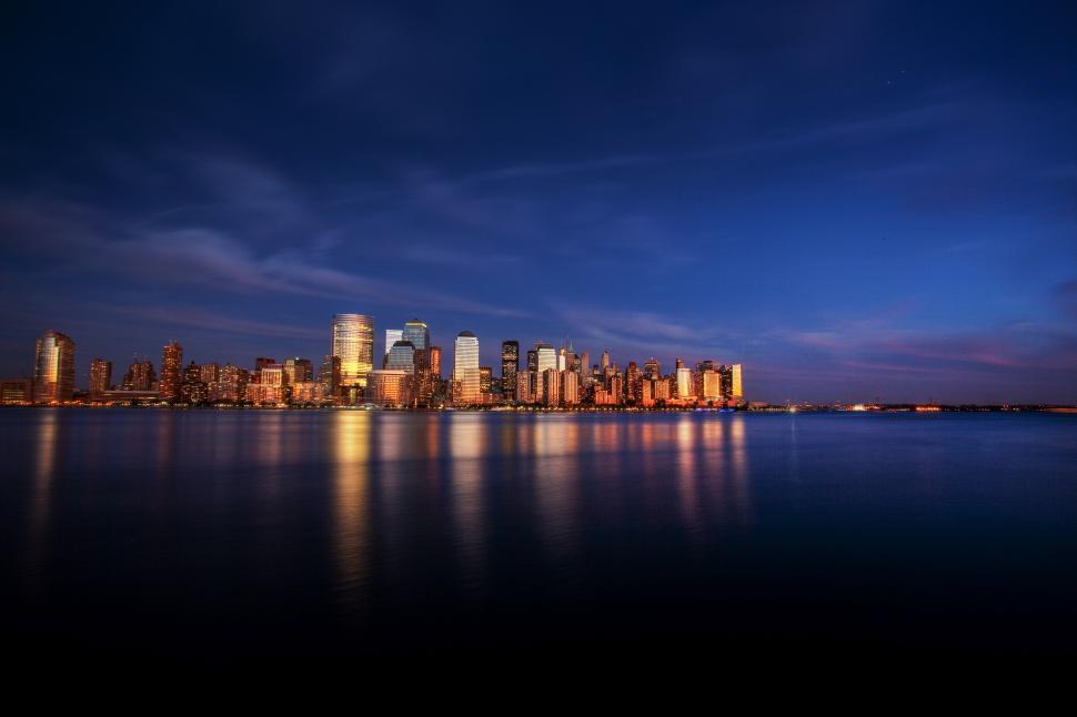 Free Image of Skyline of New York during night time 
