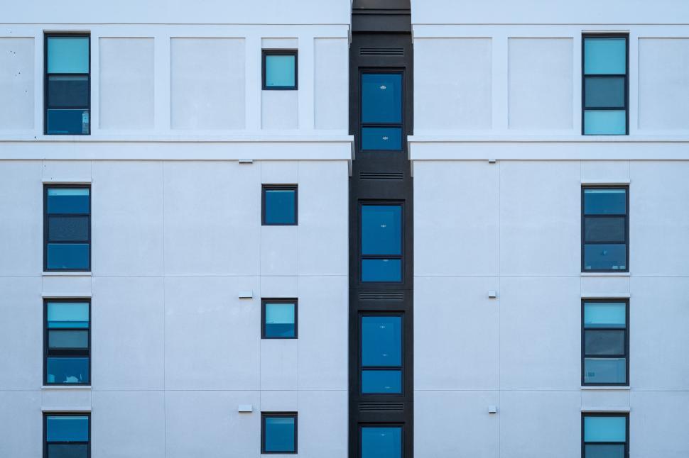 Free Image of Apartment building with concrete wall 