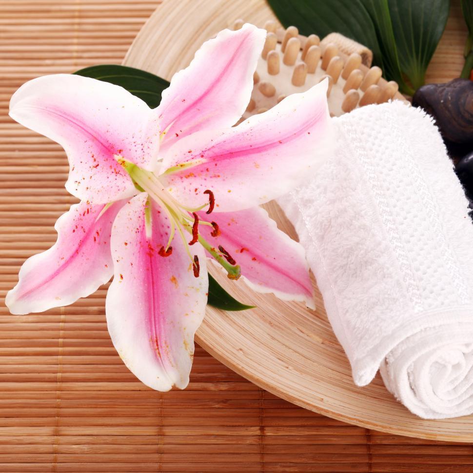 Free Image of Plate with some items for massage 