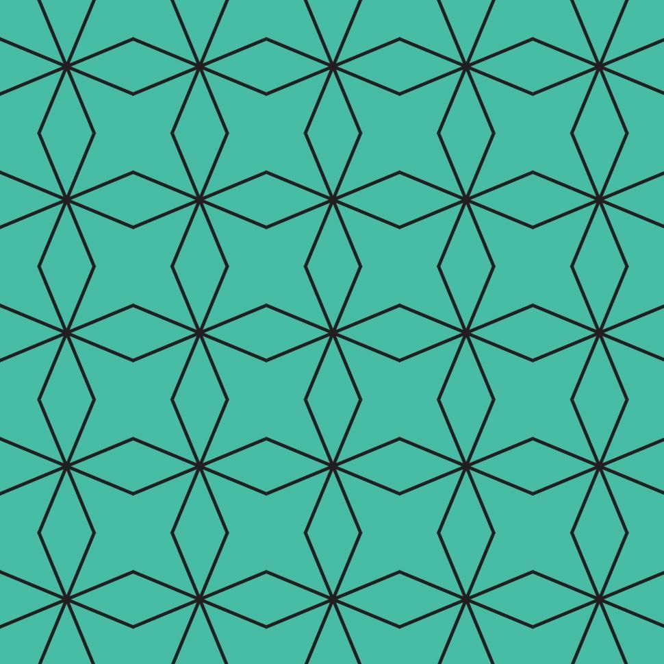 Free Image of Simple diamonds line pattern on turquoise  