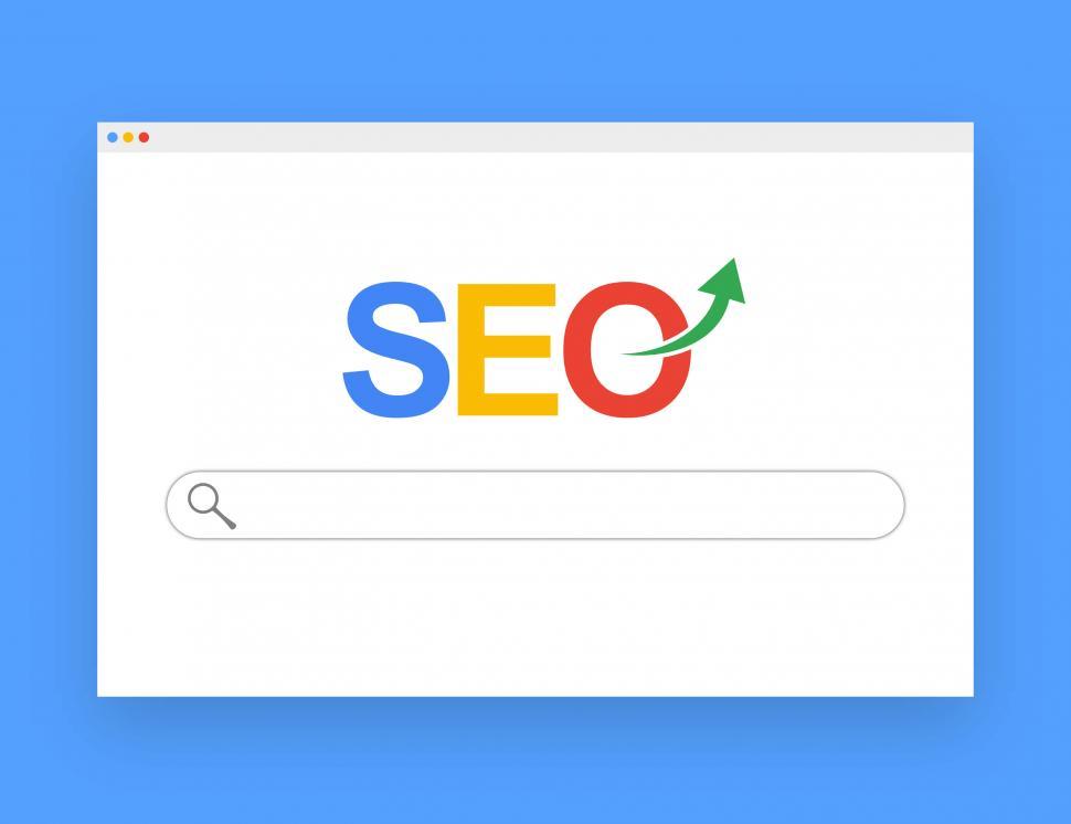 Free Image of SEO Concept with Simple Web Page 