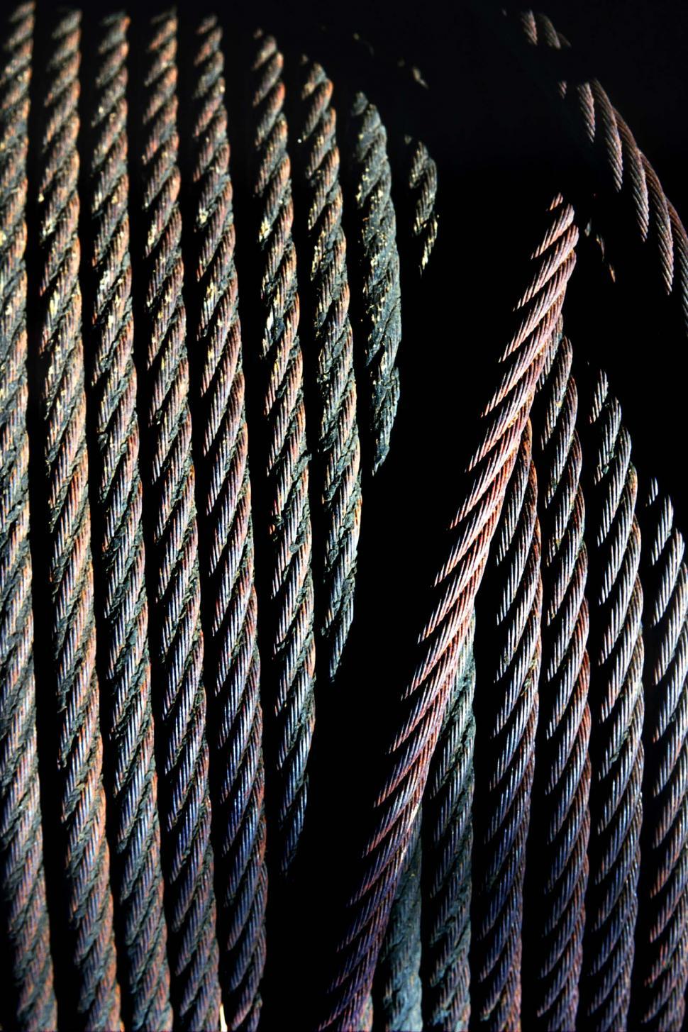 Free Image of Braided Steel Cables 