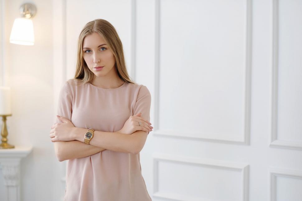 Free Image of Woman with crossed arms 