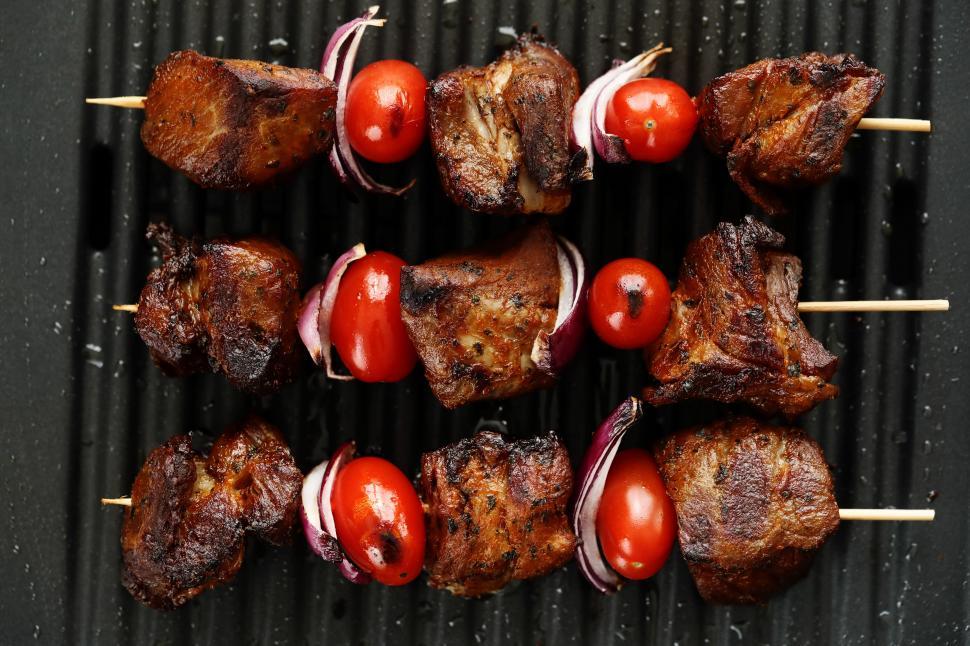 Download Free Stock Photo of Grilled kabobs 