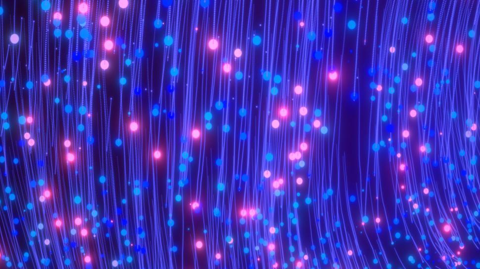 Free Image of Glowing dots and lines 