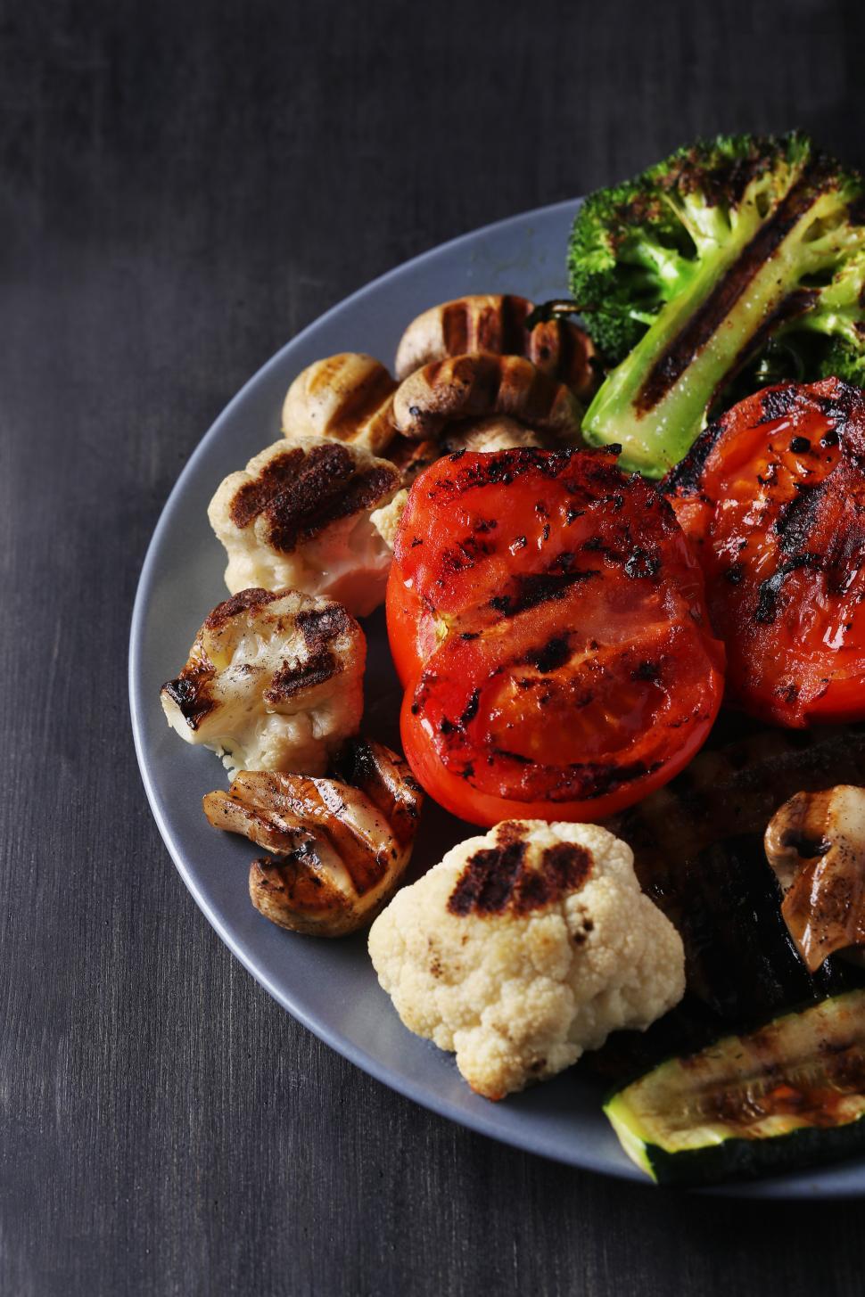 Free Image of Plate of grilled vegetables 