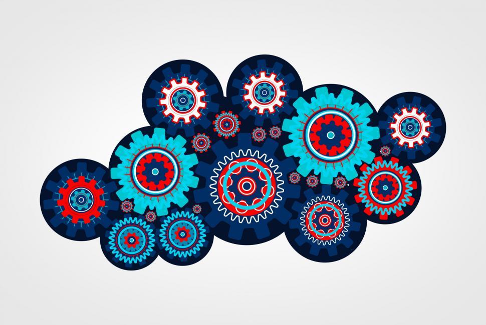 Free Image of Many Cogwheels - Abstract Background 