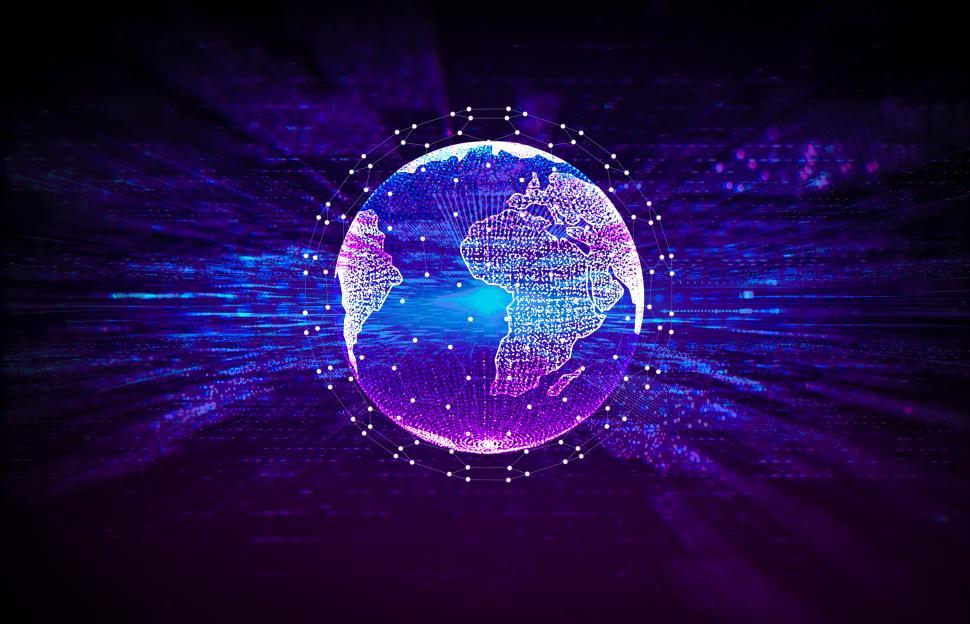 Free Image of Digital World Concept - Abstract Technology Background 