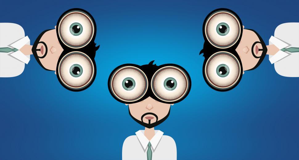 Download Free Stock Photo of Hyperexpressive Reaction with Cartoon Faces and Big Eyes - Meddl 