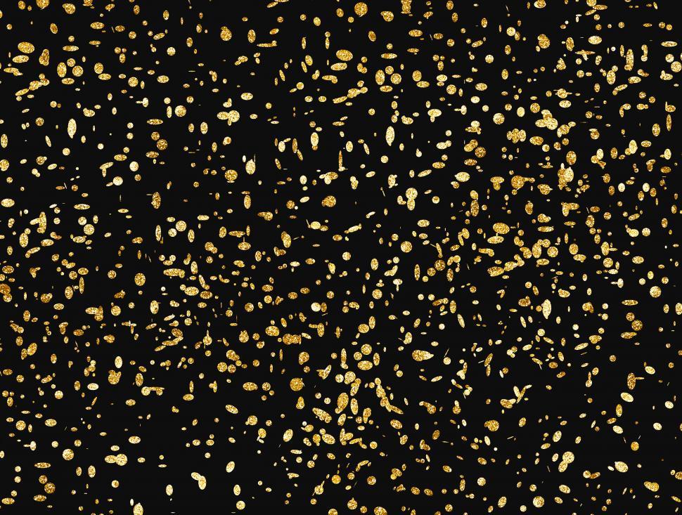 Free Image of Golden Flakes - Glittering Gold Particles - Abstract Background 