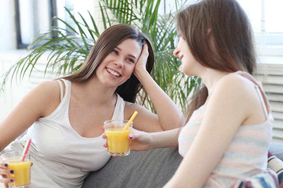 Free Image of Young Women Talking  