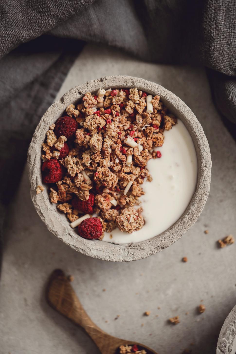 Free Image of Granola and yogurt 