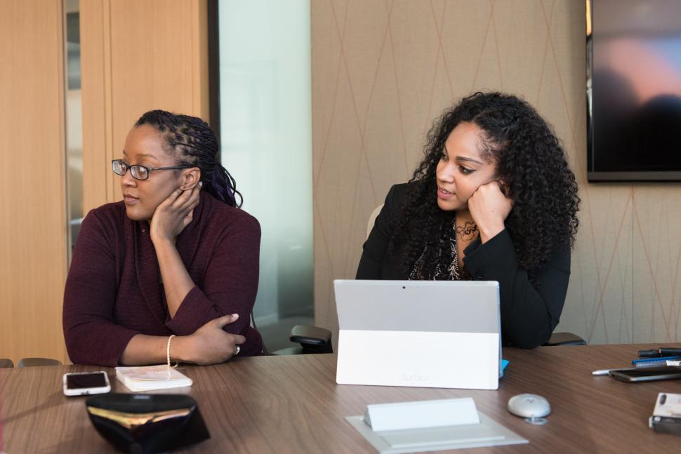 Free Image of Businesswomen listening in meeting 