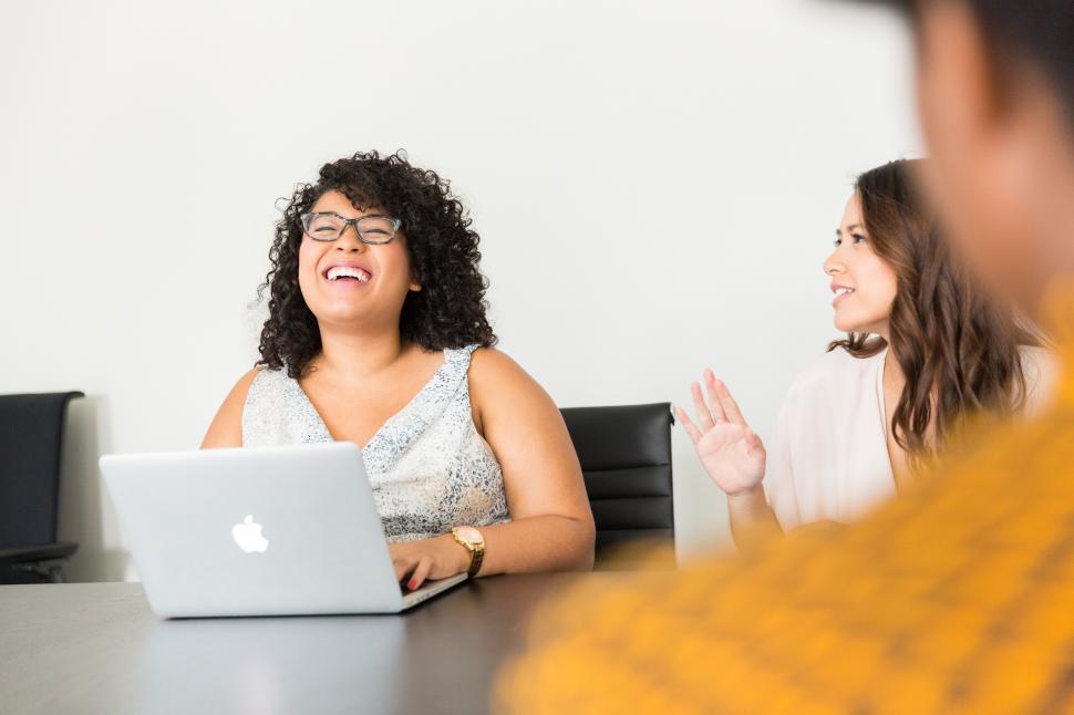 Free Image of Happy Businesswomen in conference room 