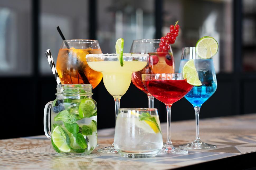 Free Image of Cocktails on the bar 