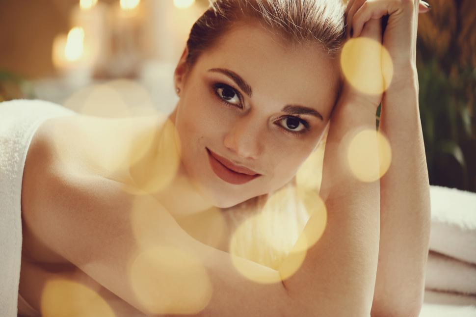 Free Image of Young woman in the spa 