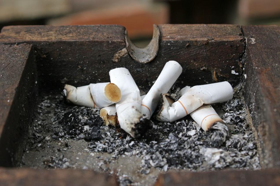 Free Image of Cigarette butts and ash  