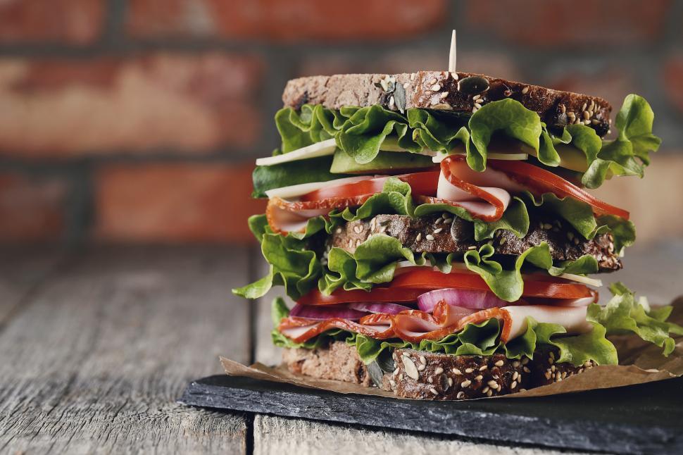 Free Image of Tall multi-layer Sandwich 