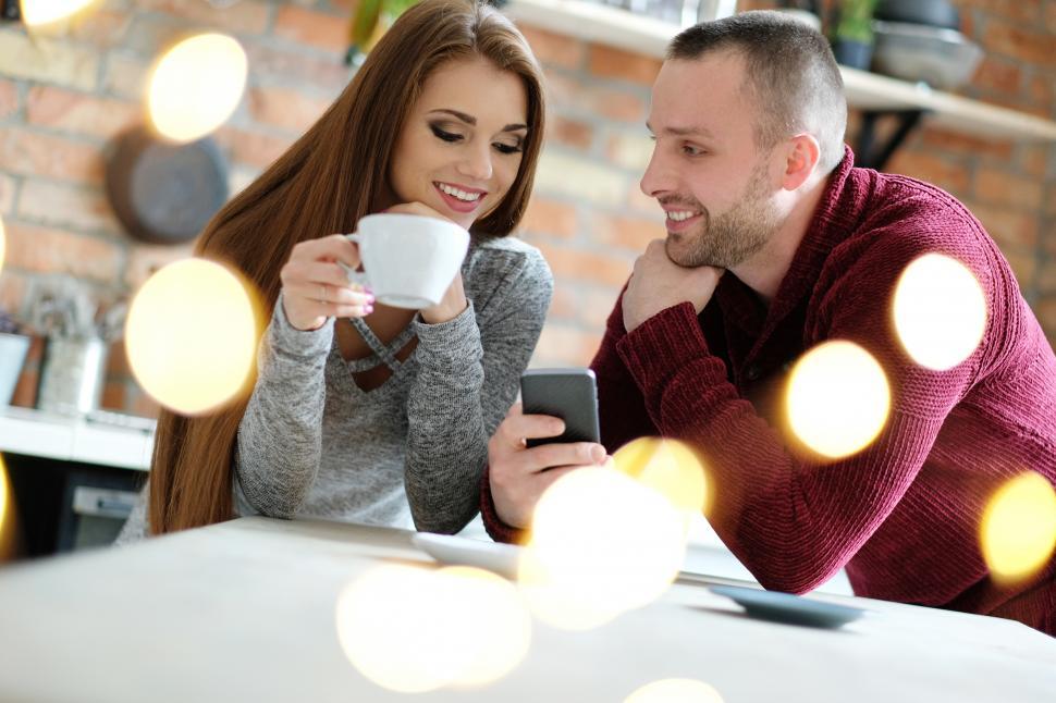 Free Image of Couple having coffee 
