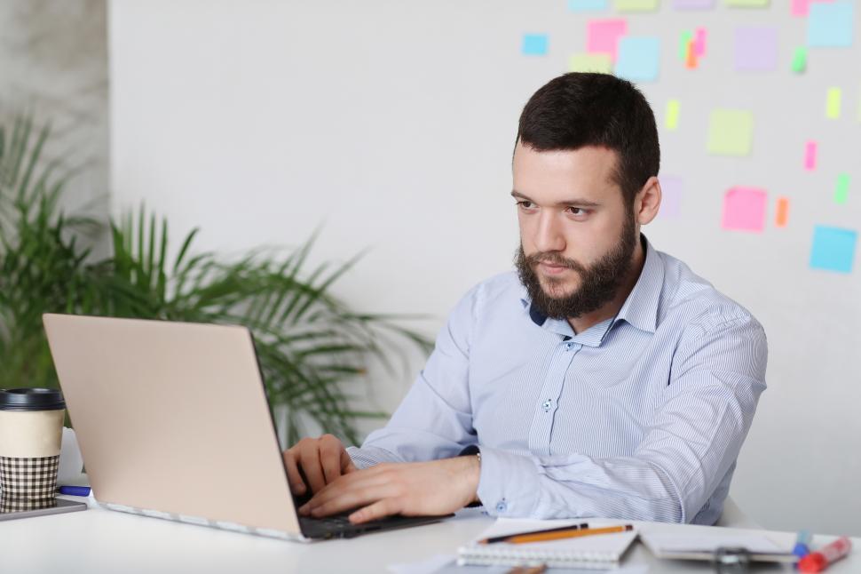 Free Image of Man at work in office 