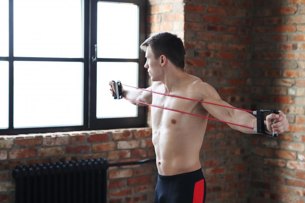 Free Image of Man working out 