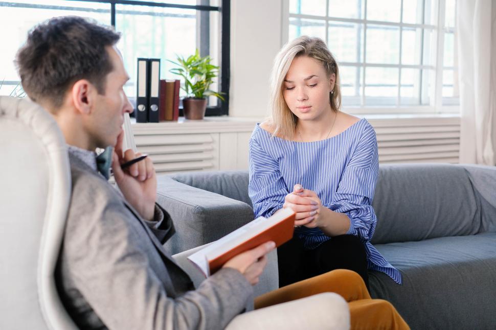 Free Image of Young Woman in a Therapy Session 