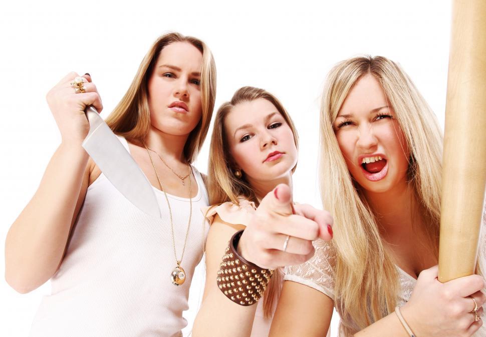Free Image of Group of angry young women 