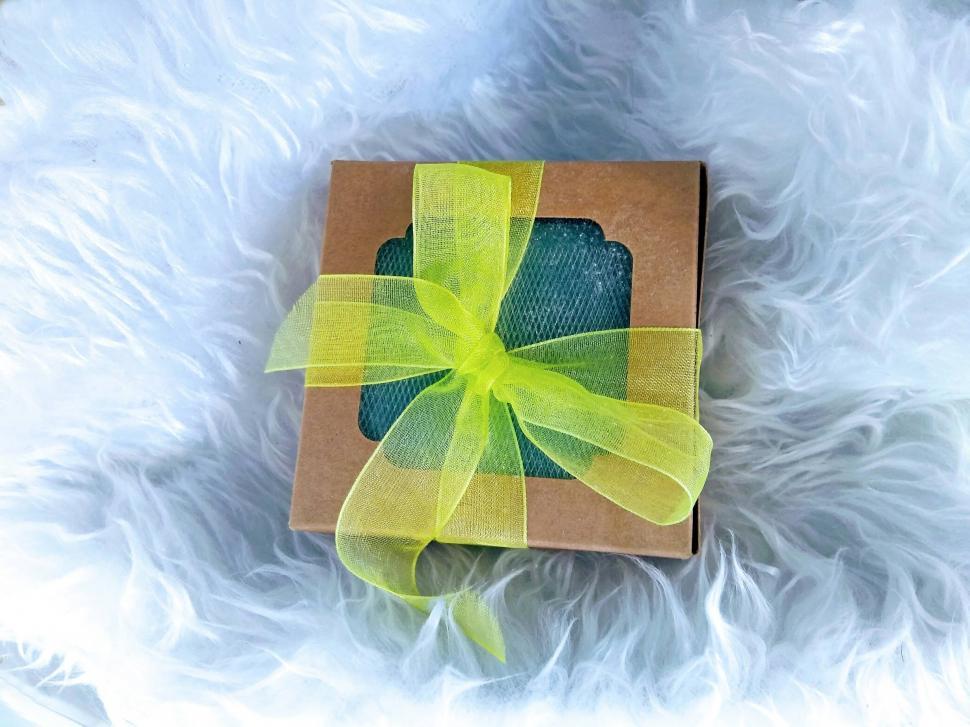 Free Image of Present box with tied bow  
