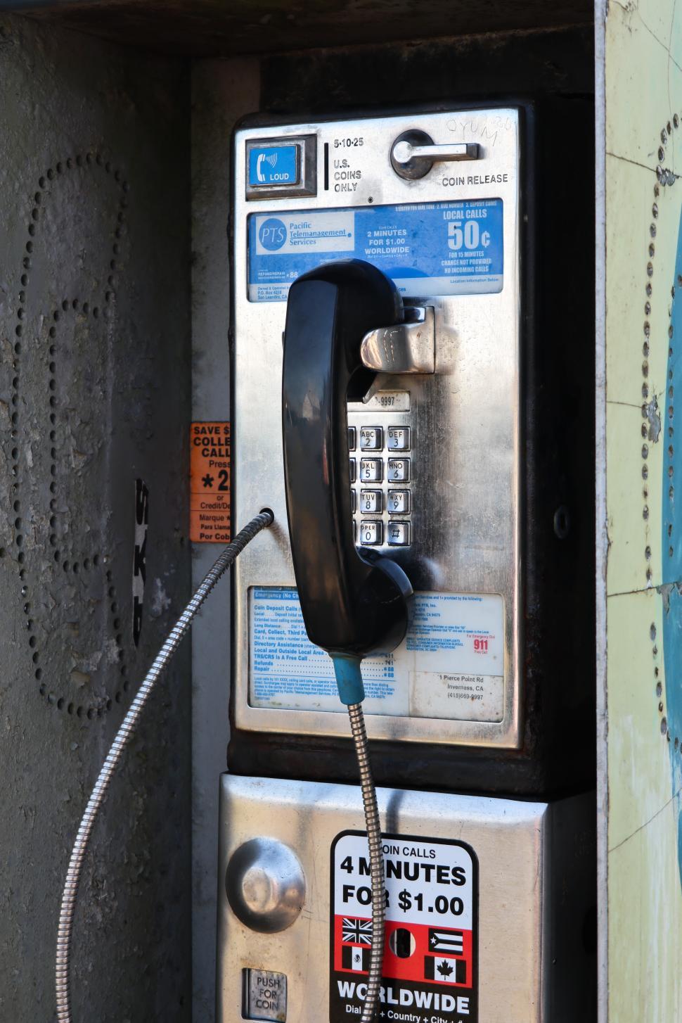Download Free Stock Photo of Pay Phone Handset 