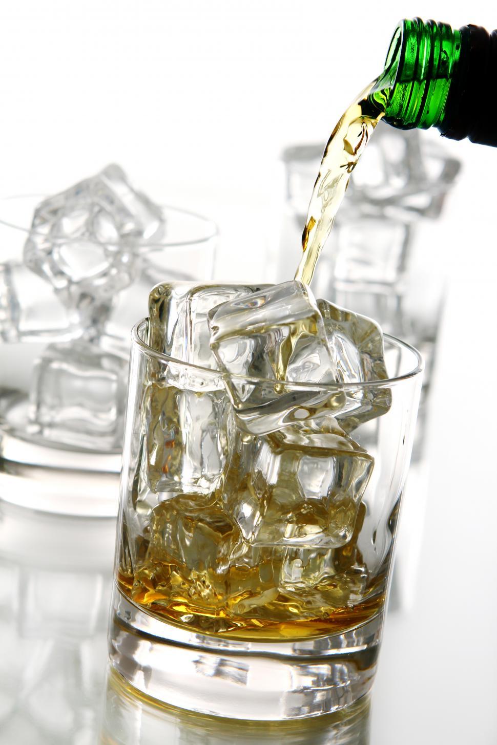 Free Image of Pouring whiskey into a glass 