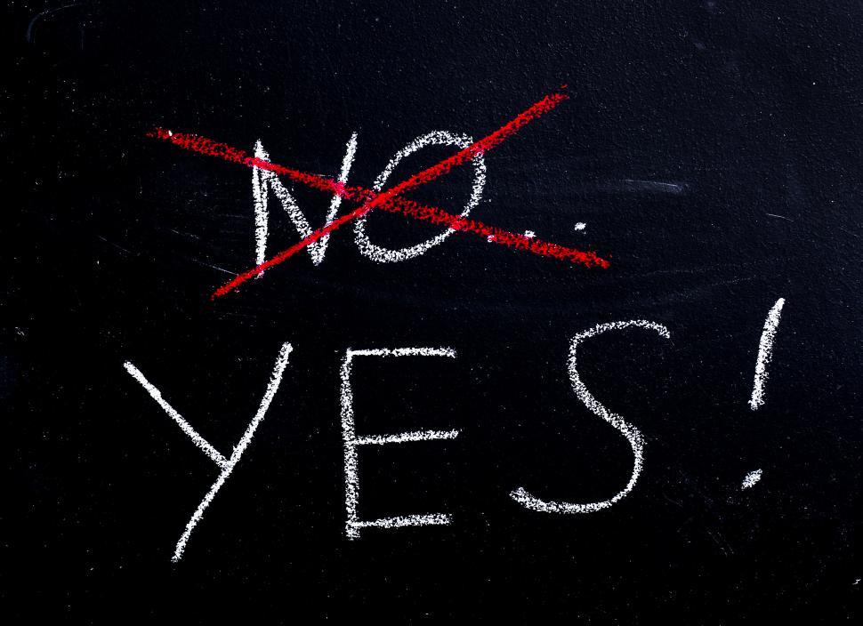 Download Free Stock Photo of No becomes a Yes 