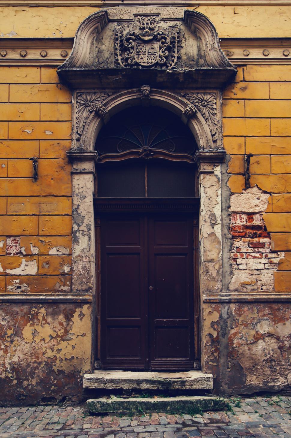 Free Image of Historic house doors 