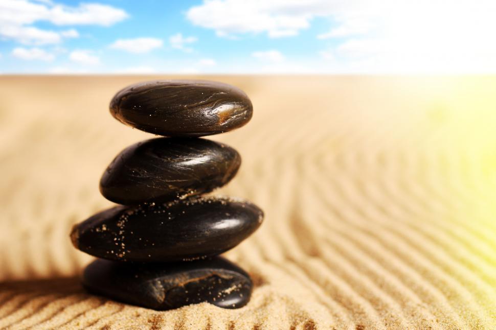 Free Image of Stones on the sand 