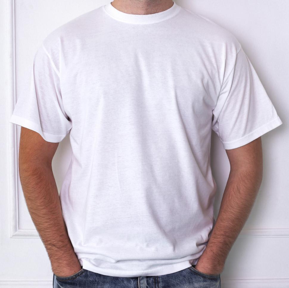 Free Image of Man in a white shirt - add your design 