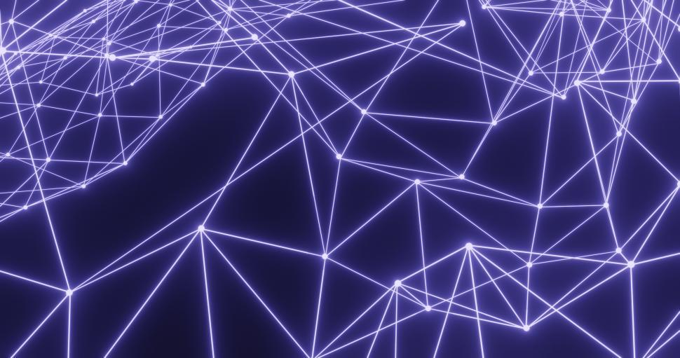 Free Image of Abstract mesh glowing purple 