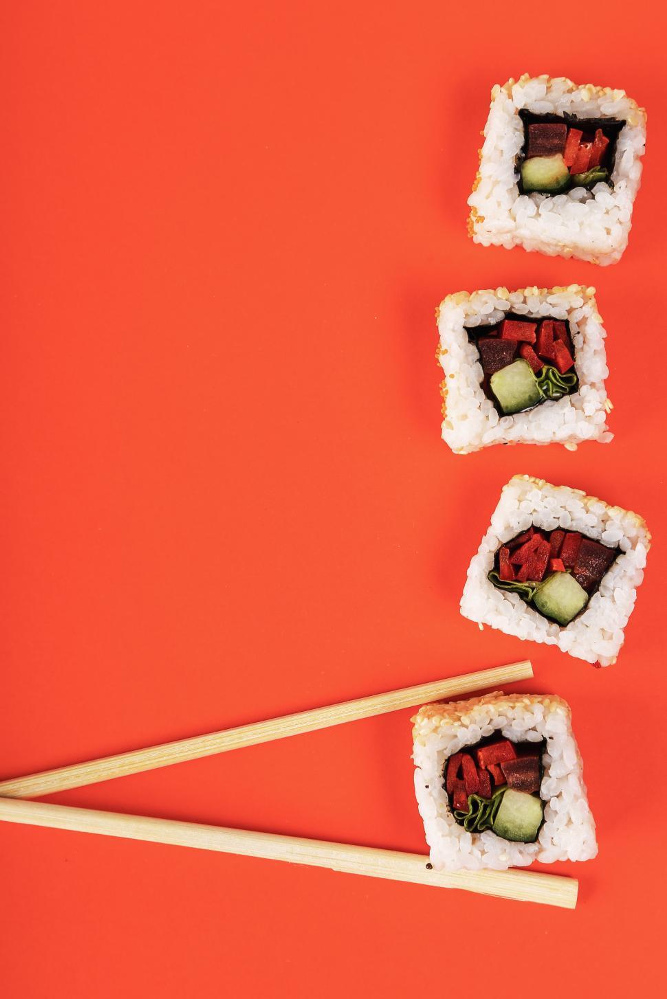 Free Image of Sushi background 