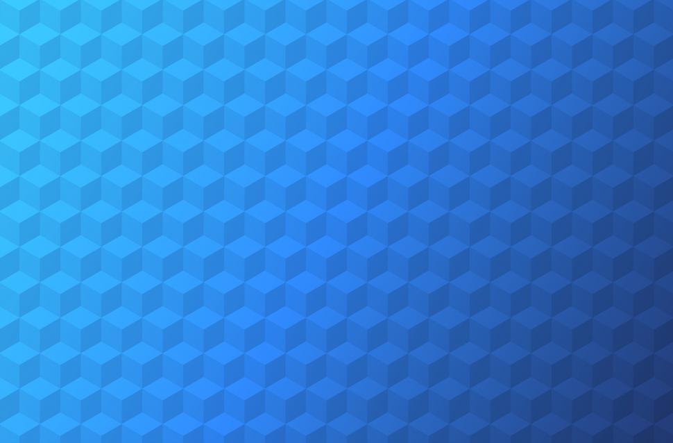 Free Image of 3D Cubes - Abstract Pattern on Blue Gradient Background 