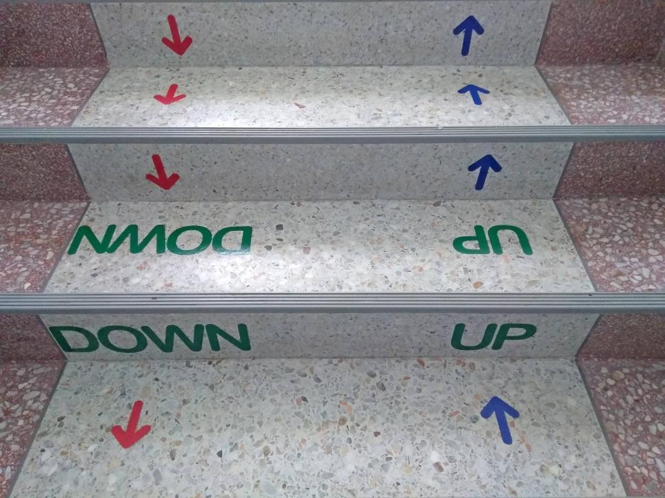 Free Image of Up Down Stairs Arrows Rule  