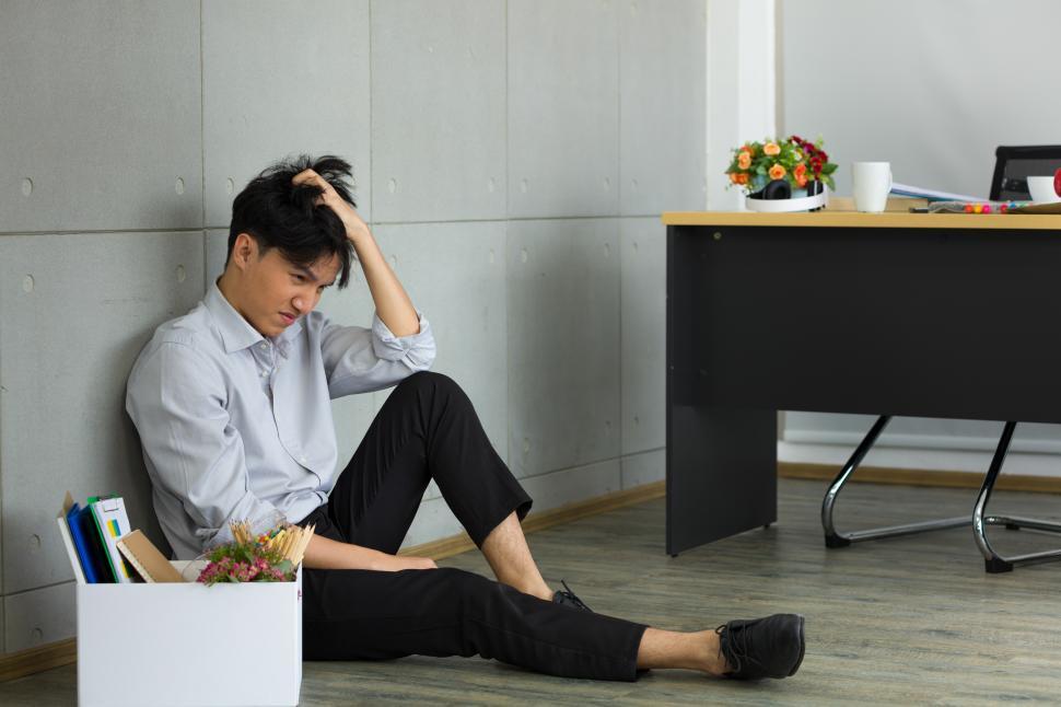 Free Image of Employee was stressed because he was fired from work 